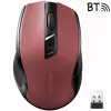UGREEN MU006 Bezvadu optiskā pele 2.4GHz / Bluetooth 5.0 4000 DPI - Sarkana