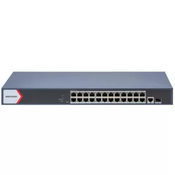 Hikvision DS-3E1526P-EI/M 26-Port Gigabit PoE+ Managed Switch ar 24 PoE portiem un 2 SFP slotiem