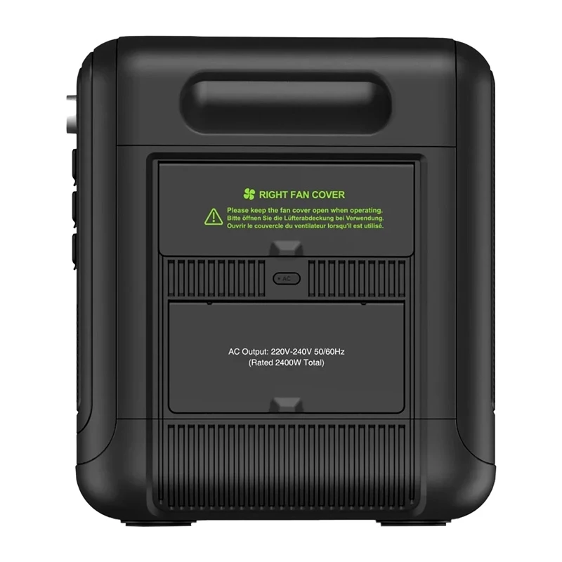 FOSSIBOT F2400 2400W uzlādes stacija, melna