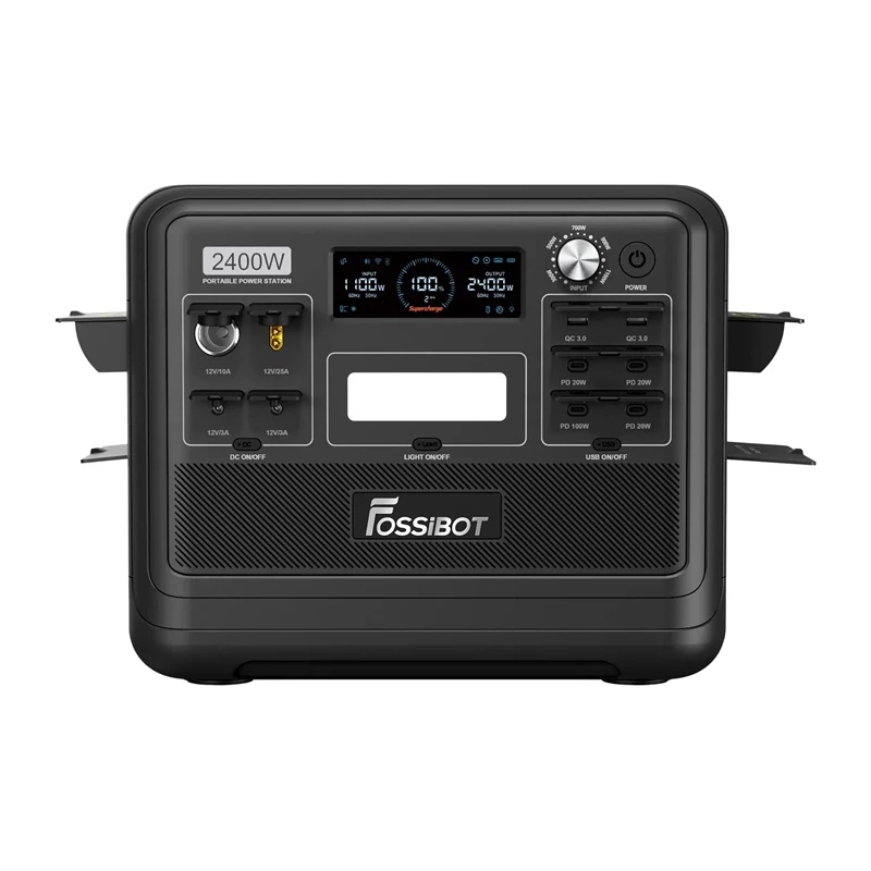 FOSSIBOT F2400 2400W uzlādes stacija, melna