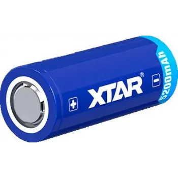 XTAR 26650 3.7V 5200mAh Protected Li-Ion Rechargeable Battery (Button Top)