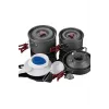 FIREMAPLE Cookware Set FMC-209 - 9 daļu kempinga gatavošanas komplekts ar nepiedegošu cepamo pannu, katliem, bļodām un sieta somu