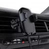 Acefast D48 Auto ventilācijas stiprinājums ar bezvadu lādētāju Melns