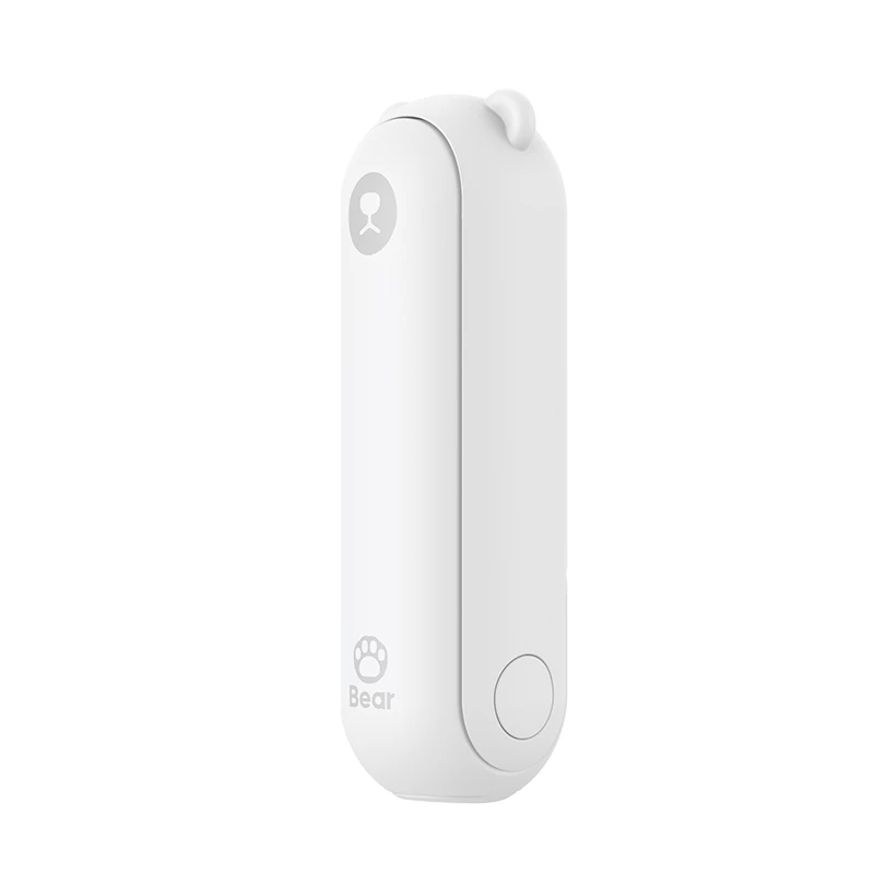 JISULIFE Handheld Fan 8 White Portable USB Fan with Power Bank 2000mAh and Flashlight
