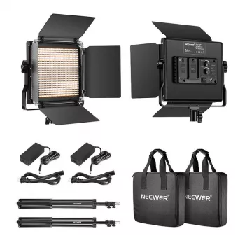 NEEWER 660 Bi-Color LED Video Light Kit (2 Lamps, 40W, 3200-5600K)