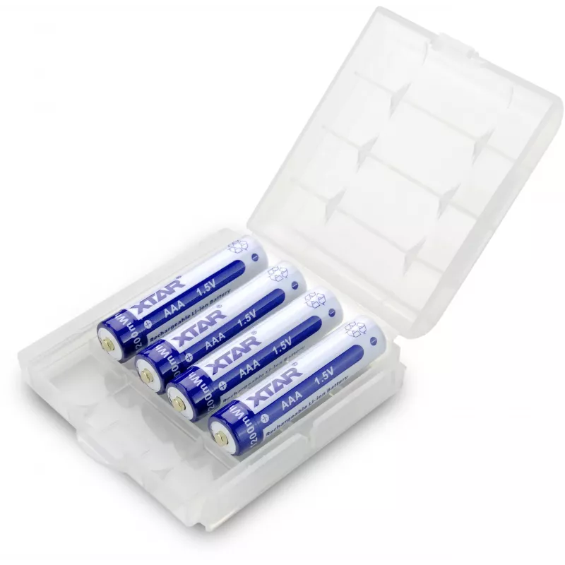 XTAR AAA 1.5V 750mAh uzlādējams litija jonu akumulators (4 iepakojumā) ar aizsardzību