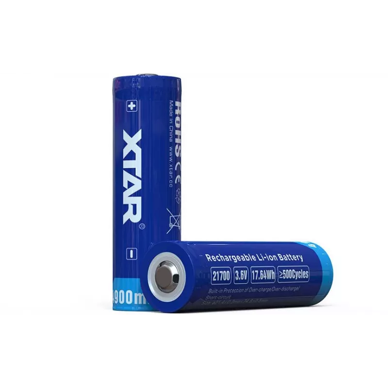 XTAR 21700 Li-Ion 3.7V 4900mAh Aizsargāts Akumulators (1 Gab.)