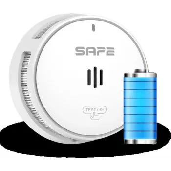 SAFE 10Y30-PRO Fotoelektriskais dūmu detektors ar 10 gadu bateriju, balts