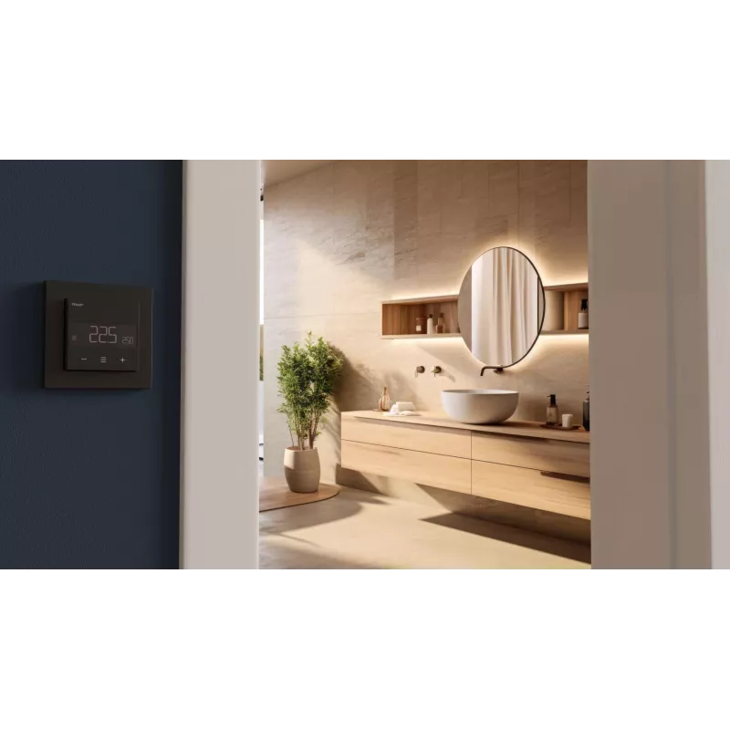 HEATIT WiFi6 Black Matt Wi-Fi Thermostat 3600W 16A