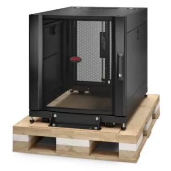 APC NetShelter SX 12U Server Rack Enclosure 600mm x 900mm ar sānu paneļiem, melns, triecienizturīgs iepakojums