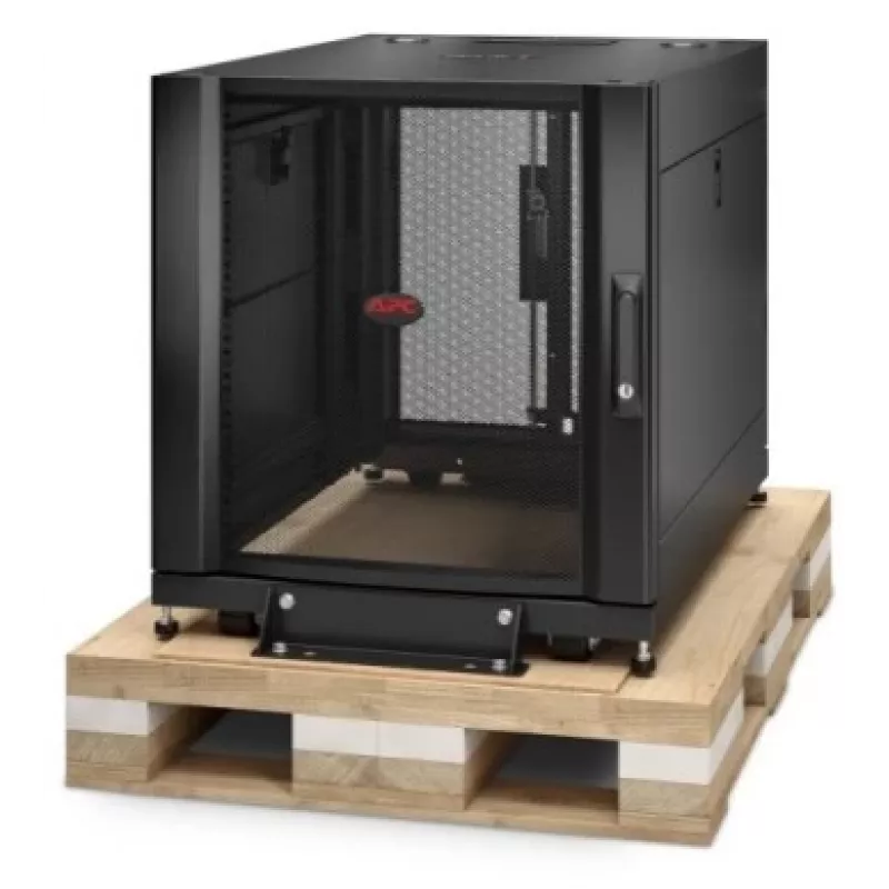 APC NetShelter SX 12U Server Rack Enclosure 600mm x 900mm ar sānu paneļiem, melns, triecienizturīgs iepakojums