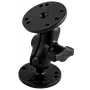 RAM MOUNTS B-Size Īsā montāžas roka + 2x B-Size 1.0 lodveida apaļā 2.5 pamatne