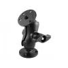 RAM MOUNTS Īsā dubultā ligzdas roka ar 2x D izmēra 2.25 inch lodveida apaļās plāksnes pamatni 3.68 inch