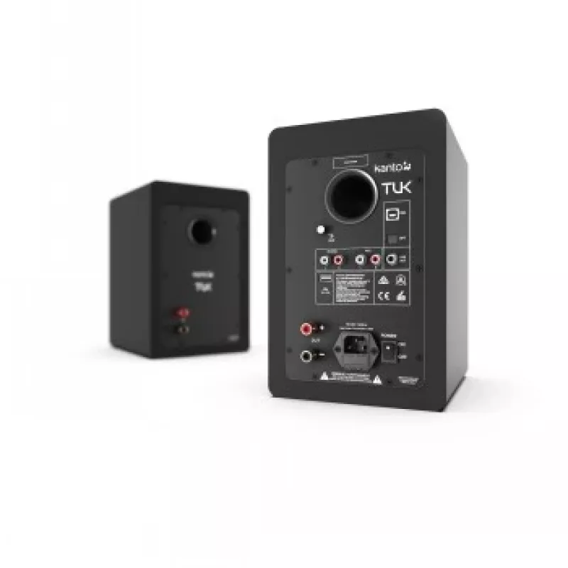 KANTO AUDIO TUKMB-FG Premium Powered Speaker ar austiņu izeju, USB DAC, iebūvētu fono priekšpastiprinātāju, Bluetooth, matēti melns (iekļauti F un G tipa strāvas kabeļi)