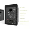 KANTO AUDIO TUKMB-FG Premium Powered Speaker ar austiņu izeju, USB DAC, iebūvētu fono priekšpastiprinātāju, Bluetooth, matēti melns (iekļauti F un G tipa strāvas kabeļi)