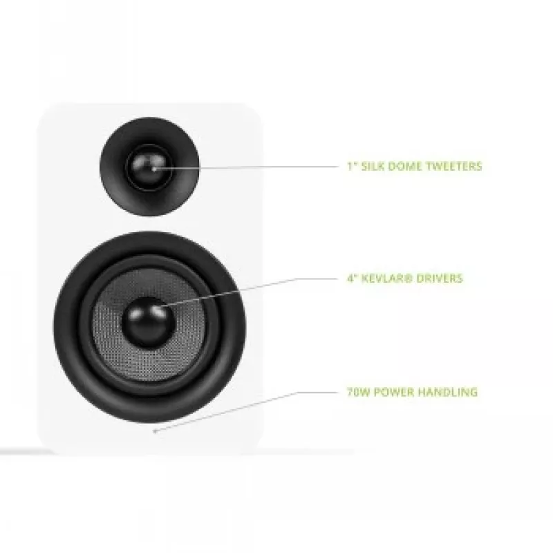 KANTO AUDIO YUP4W Pasīvie grāmatplauktu skaļruņi pārī - Balts