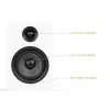 KANTO AUDIO YUP6W Pasīvie grāmatplauktu skaļruņi (pāris) - Balti - 1 inch zīda kupola tweeter & 5.25 inch Kevlar woofer