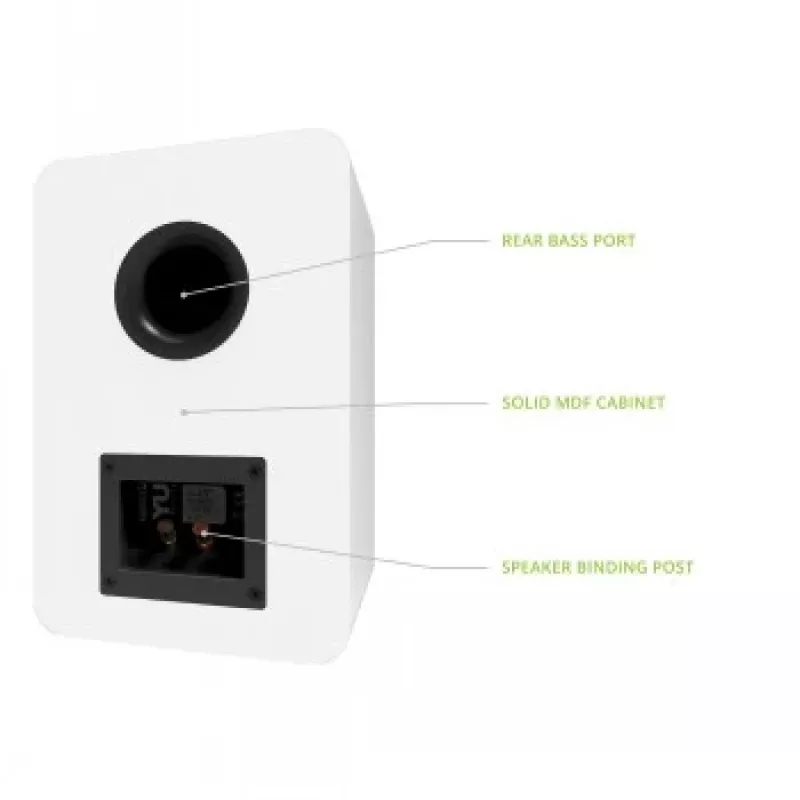 KANTO AUDIO YUP6W Pasīvie grāmatplauktu skaļruņi (pāris) - Balti - 1 inch zīda kupola tweeter & 5.25 inch Kevlar woofer