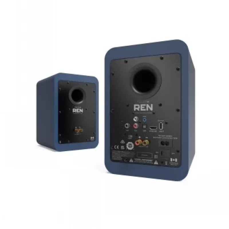 KANTO AUDIO 200W Powered Bookshelf Speakers ar HDMI ARC, USB-C un Bluetooth 5.3 - Matēti zili, Pāris (Iekļauts C tipa strāvas vads)