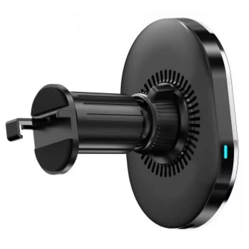 CELLY MagSafe Auto Turētājs ar Bezvadu Lādēšanu - 15W Qi Ātrā Lādēšana, Ventilācijas Stiprinājums, 360° Rotācija, Melns