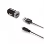 CELLY Car Charger Turbo + Micro USB Cable 2.4A 100cm Black