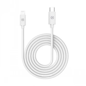 CELLY Lightning to USB-C kabelis 60W - 1,2m Balts MFi sertificēts