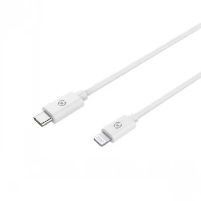 CELLY Lightning to USB-C kabelis 60W - 1,2m Balts MFi sertificēts