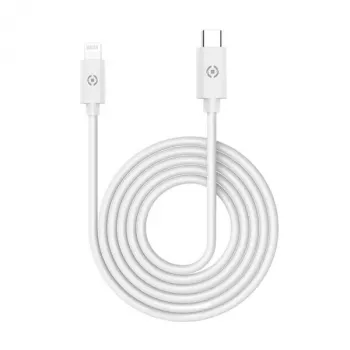 CELLY Lightning to USB-C kabelis 60W - 1,2m Balts MFi sertificēts