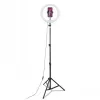 CELLY Ring Professional Statīvs ar Gaismu - 160cm, 10 collu LED gredzenveida gaisma, USB barošana, Melns