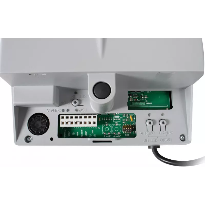 FAAC D600 FDS Garage Door Opener Kit ar 3m Kevlar siksnas divdaļīgo sliedi