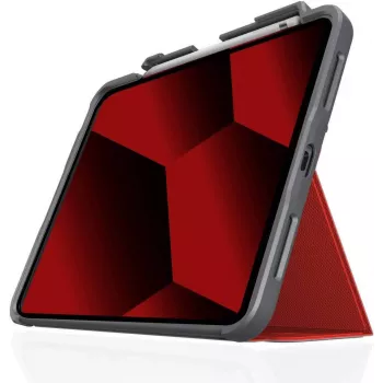 STM Dux Plus Maciņš Apple iPad 10.9 collu (10. paaudze, 2022) - Sarkans/Caurspīdīgs - Vairumā