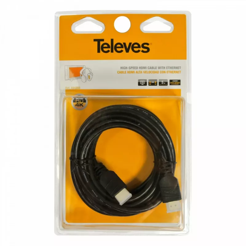 Televes HDMI 2.0 kabelis 1,5 m 4K melns