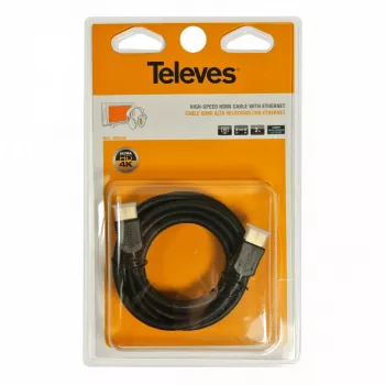 TELEVES HDMI 2.0 kabelis 3m 4K UHD 18Gbps ar zeltu pārklāts melns