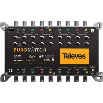TELEVES EuroSwitch 9 Input Multiswitch Amplifier 27/31 dB (719609)