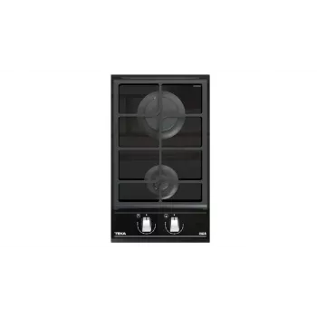 TEKA GAS HOB GZC 32300 XBC BK (E4) - 2 degļu iebūvējamā gāzes plīts ar čuguna režģiem, melna