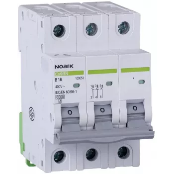 Noark Ex9BN 3P C10 Miniature Circuit Breaker 6kA, C-Curve, 10A, 3-Pole