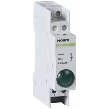 NOARK Ex9PD1g Zaļā LED indikatora gaisma 230V AC/DC 22mm paneļa montāžai IP65