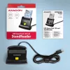 AXAGON CRE-SM4NC USB-C Smart Card Stand Reader - Melns