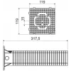 KOPOS MDZ-300_KB Montāžas plāksne izolētām fasādēm 300x300 mm Pelēka