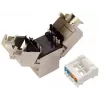 Solarix Cat.6A STP RJ45 Keystone Jack Tool-less Black SXKJ-10G-STP-BK-SA