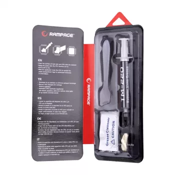 Rampage TM-220 Termopasta 2g CPU 11W/m.K, lāpstiņa + IPA