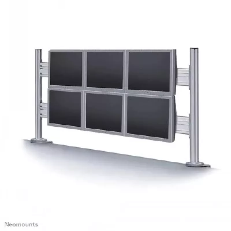 NEOMOUNTS NEWSTAR Flat Screen Desk Toolbar for 6 Screens (70 x 130 cm) 10-24 Silver