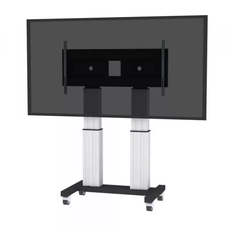 NEOMOUNTS NEWSTAR Motorised Mobile Floor Stand for 70-120 inch Screens, VESA 300x200 to 1200x600, Silver