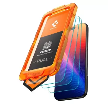 Spigen Glas.tR AlignMaster Slim 3-Pack rūdīta stikla ekrāna aizsargs Apple iPhone 17