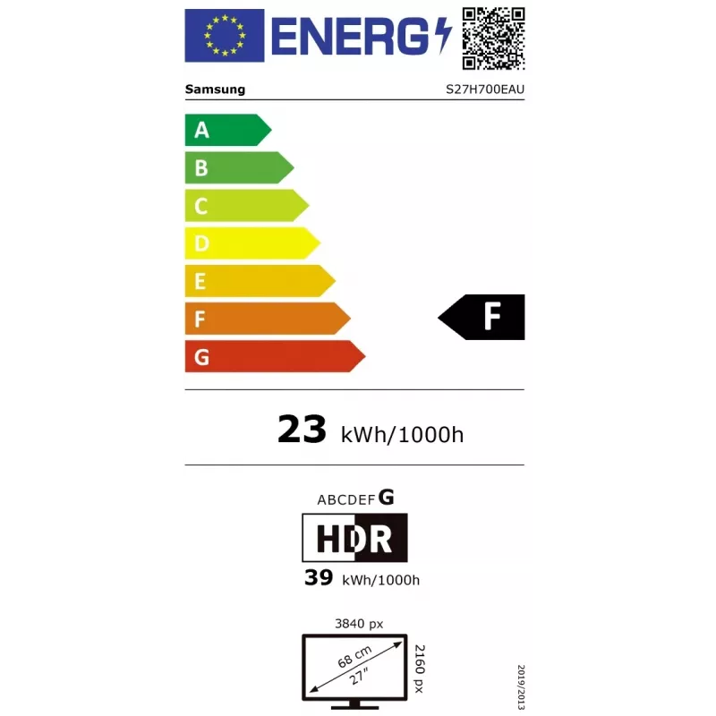 Samsung LS27H700EAUXEN 27 collu ViewFinity S7 S70H monitors, UHD 3840x2160, 16:9, 300 cd/m2, 5 ms, HDMI, USB, DP