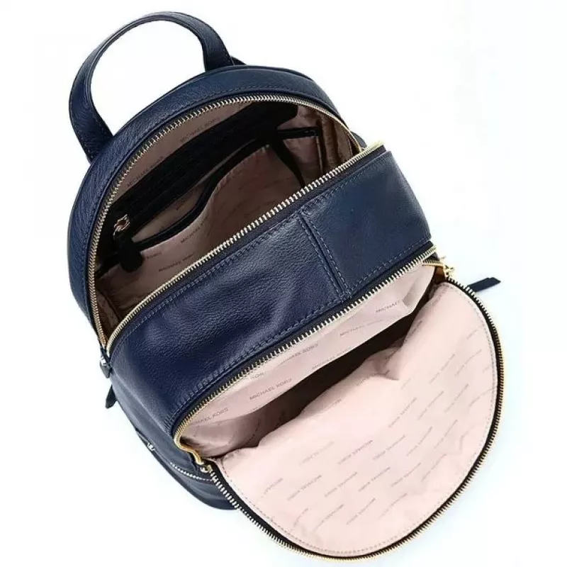 Michael Kors Rhea Mugursoma Navy Saffiano Āda Sievietēm 27x26x14 cm