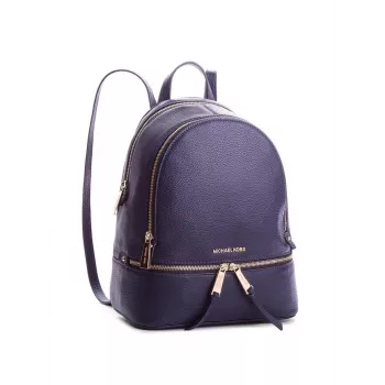 Michael Kors Rhea Mugursoma Navy Saffiano Āda Sievietēm 27x26x14 cm