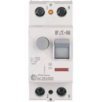 EATON PFL6 RCCB 25A 2P 30mA AC 6kA Noplūdes strāvas aizsardzības slēdzis