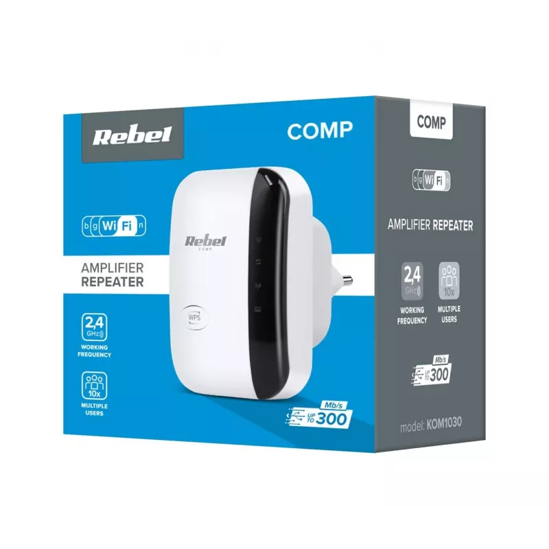 Rebel Wi-Fi signāla pastiprinātājs KOM1030 Balts