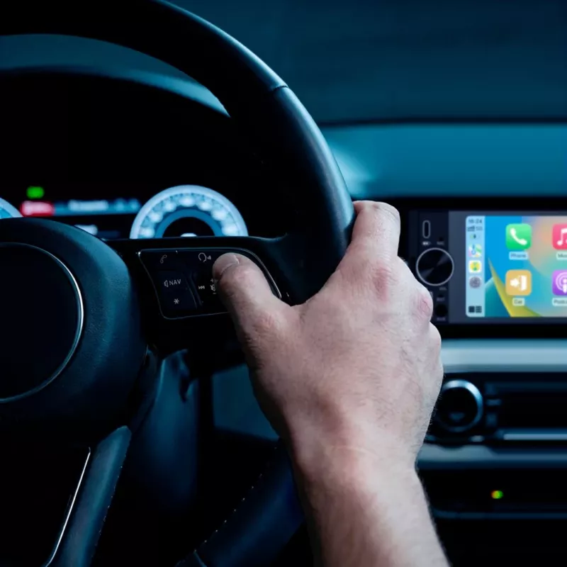 KRUGER & MATZ KM2016 1DIN Auto radio ar Apple CarPlay un Android Auto, 7 collu LCD skārienekrāns, Bluetooth 5.0, FM/AM uztvērējs, 4x45W